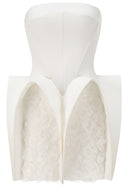 Jasmijn Strapless Floral Mini Dress In White