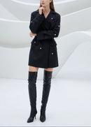 Kacia Long Sleeve Crystal Belt Mini Dress