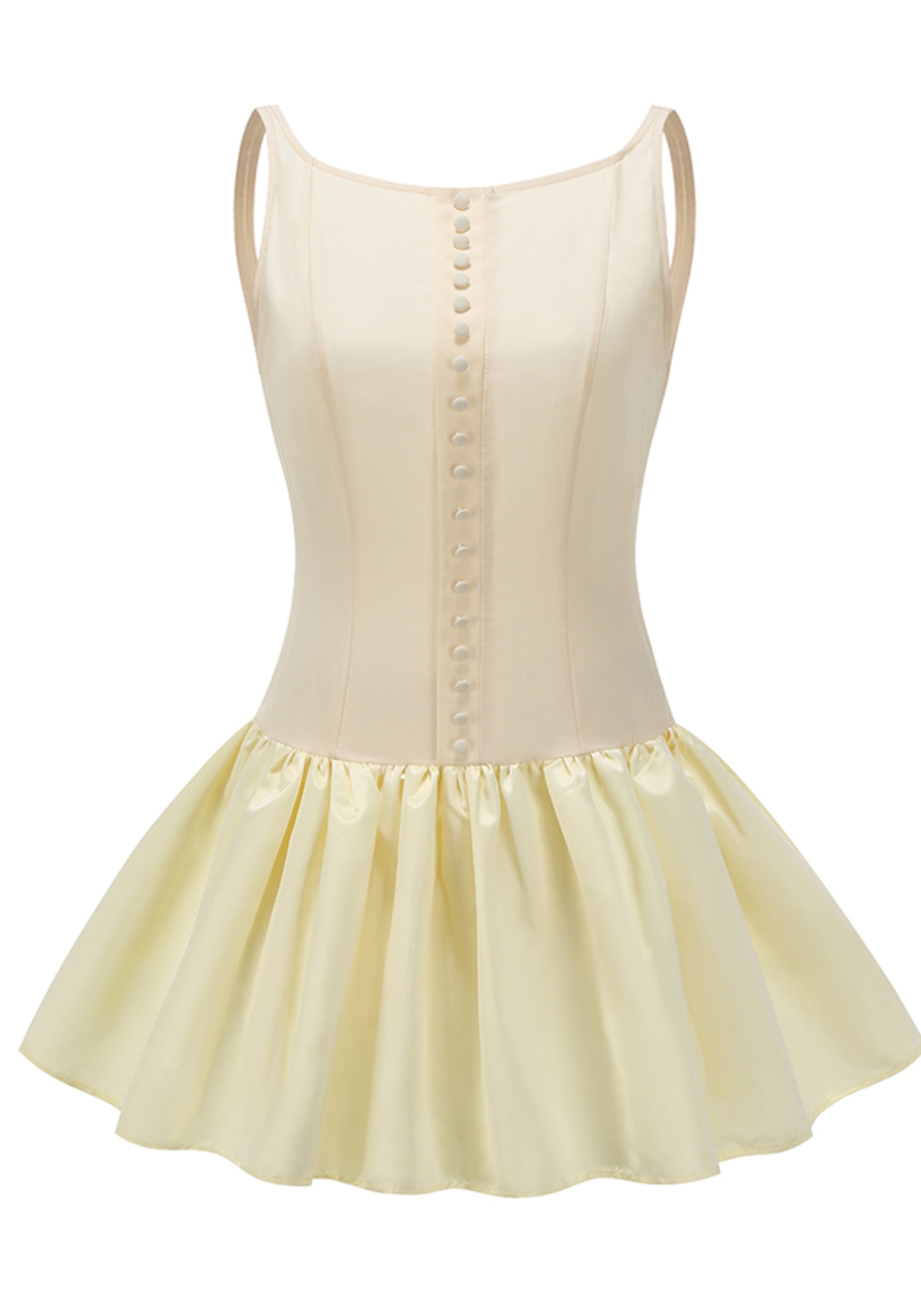 Marika Button A Line Dress In Ivory