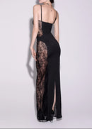 Exodia Spaghetti Lace Maxi Dress