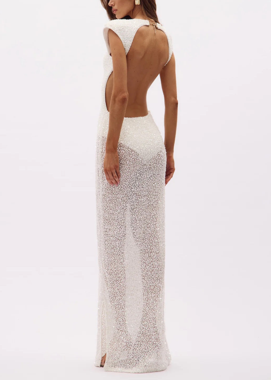 Carilli Embellished Backless Maxi Dress – Night Novas