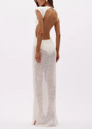 Carilli Embellished Backless Maxi Dress