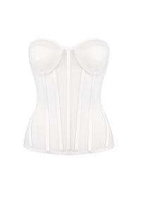 Linaeve Strapless Corset Maxi Two Piece Dress In White