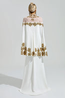Gabrie White Embroidered Sequin Maxi Dress