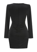 Aeloria Crystal-Embellished Cutout Mini Dress In Black