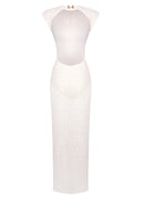 Carilli Embellished Backless Maxi Dress