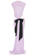 Braelon Bow Detail Backless Maxi Dress In Lavender
