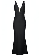 Helionar Tassel Back Detail Maxi Dress In Black