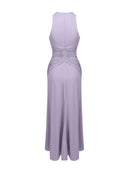 Genevra Purple Ruched Maxi Dress