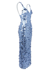 Vesse Sequin Maxi Dress In Blue