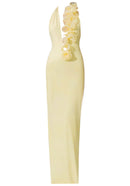 Arythas Halter Floral Maxi Dress In Yellow