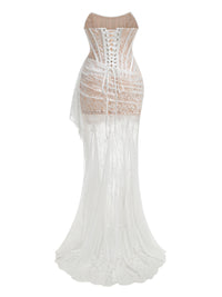 Shiva Strapless Lace Corset Dress Set