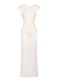 Carilli Embellished Backless Maxi Dress