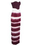 Ravhyx Tube Top Gradient Tassel Two-Piece Set