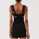 Aizen 3d Flower One Piece Swimsuit And Skirt In Black