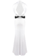 Dabney Bow Backless Maxi Dress In White
