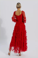 Terila Wedding Bridesmaid Maxi Dress In Red