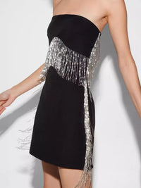 Terlyn Tassel Bandage Mini Dress