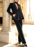 Renwick Scarf-Detailed Wool Crepe Blazer In Off-White