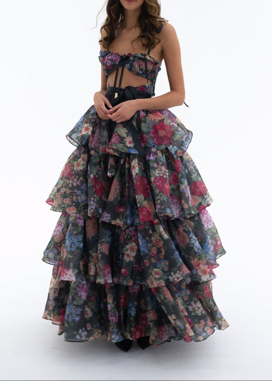 Pardes Floral Printed Skirt Set