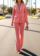 Innervor Velvet Suit In Coral Pink