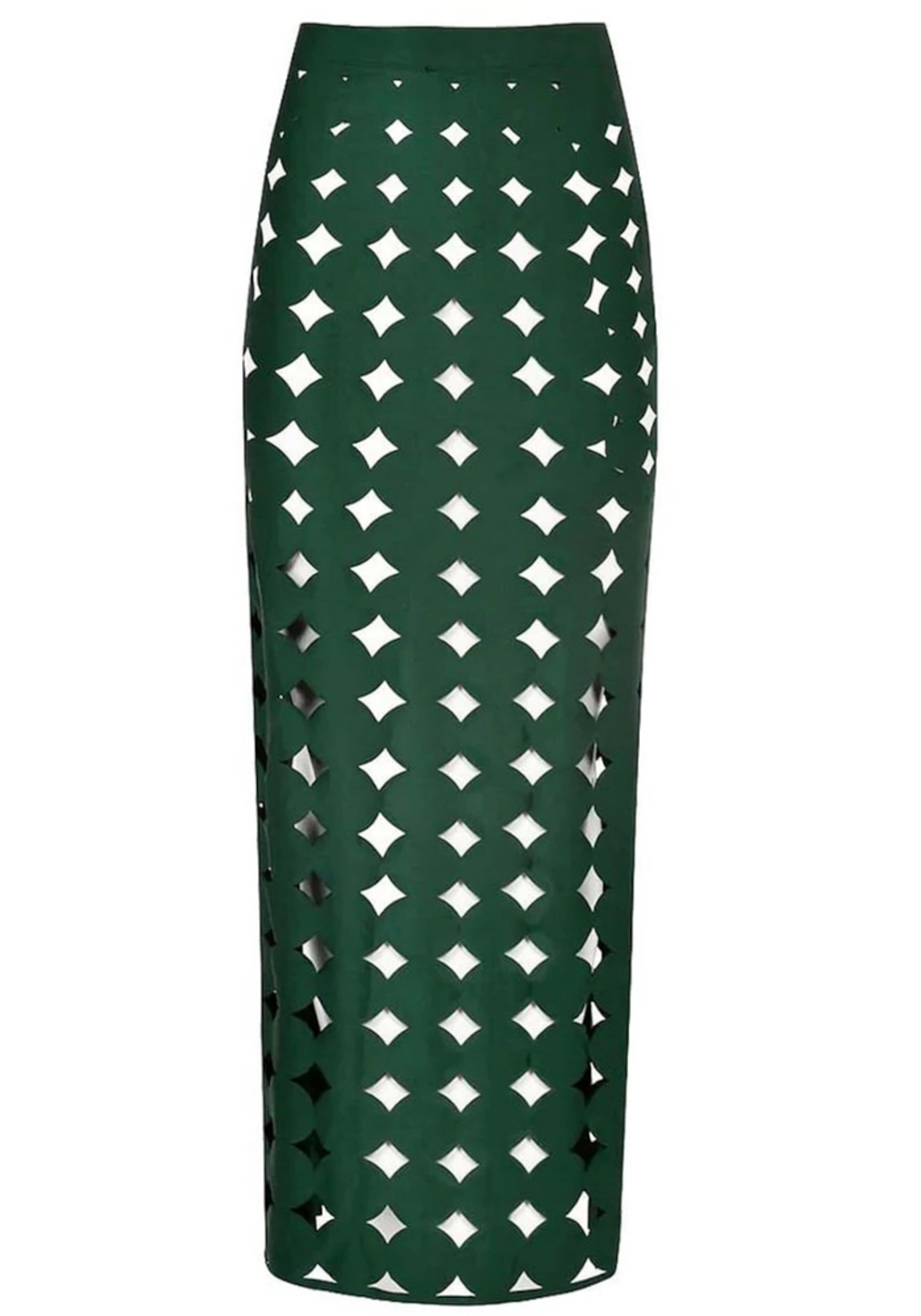 Naida Scalloped Three Piece Maxi Dress In Brown