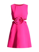 Nlia Sleeveless Cutout Flower Mini Dress