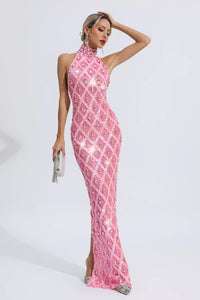 Cate Pink Diamond Maxi Dress