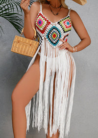 Irving Spaghetti Fringe Knitted Cover Up Dress