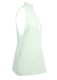 Faelyra Halter Cut Out Detail A Line Mini Dress In Mint Green