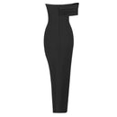 Shaylah Pearl Bustier Maxi Dress In Black