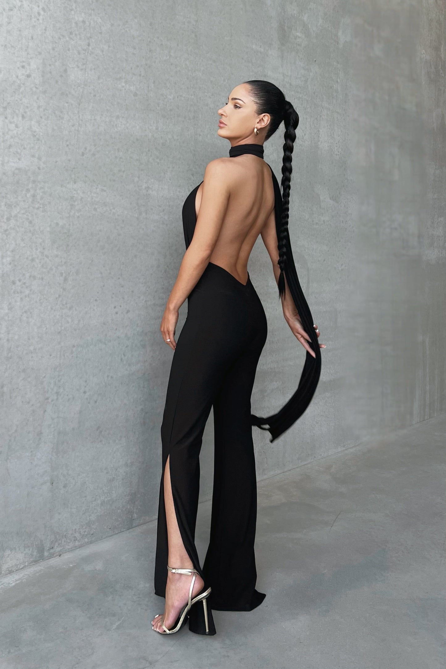 Nikki Multi-Way Jumpsuit In Black