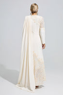 Fervun Apricot Lace Maxi Dress