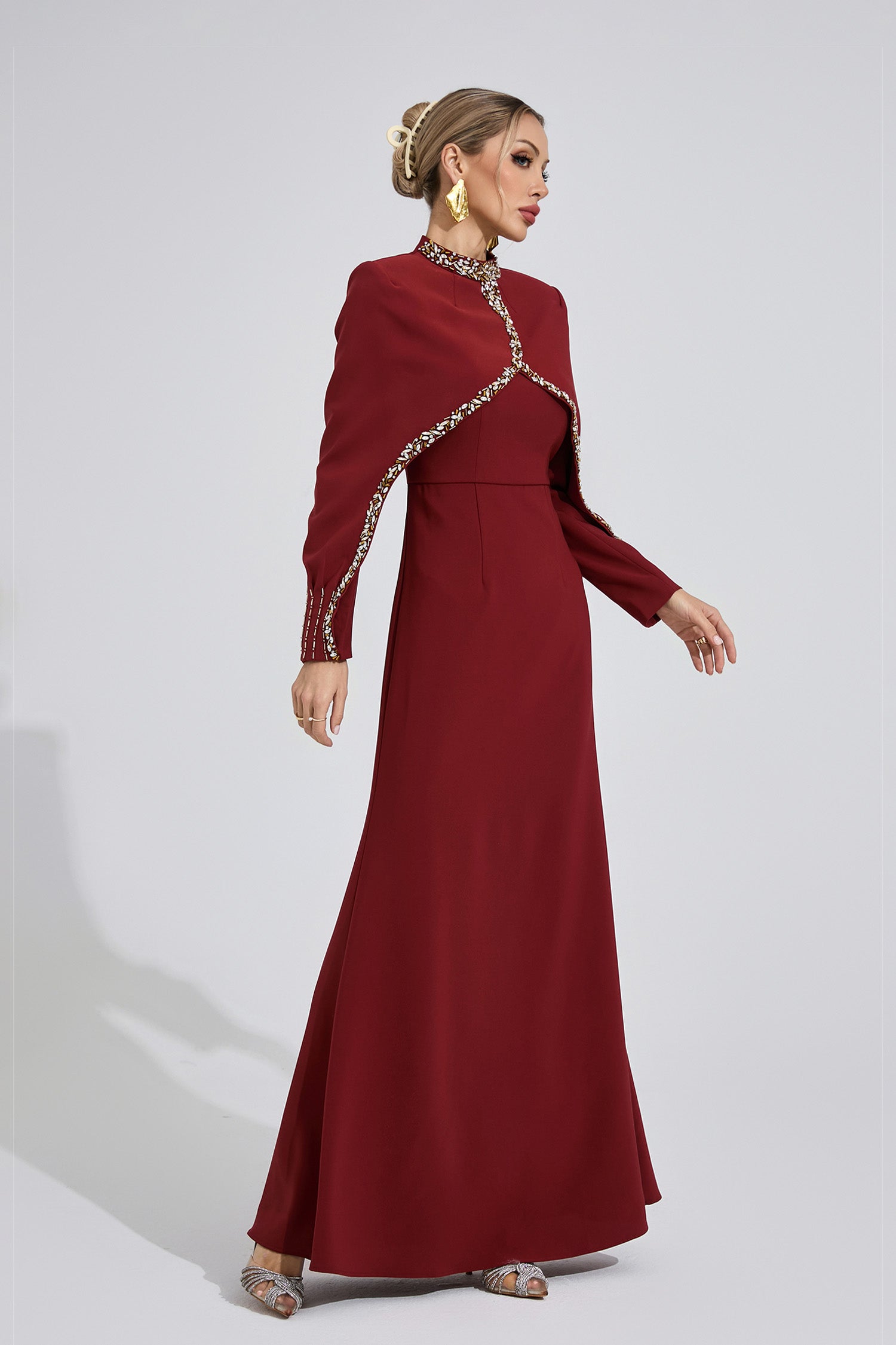 Gelistra Red Chain Maxi Dress