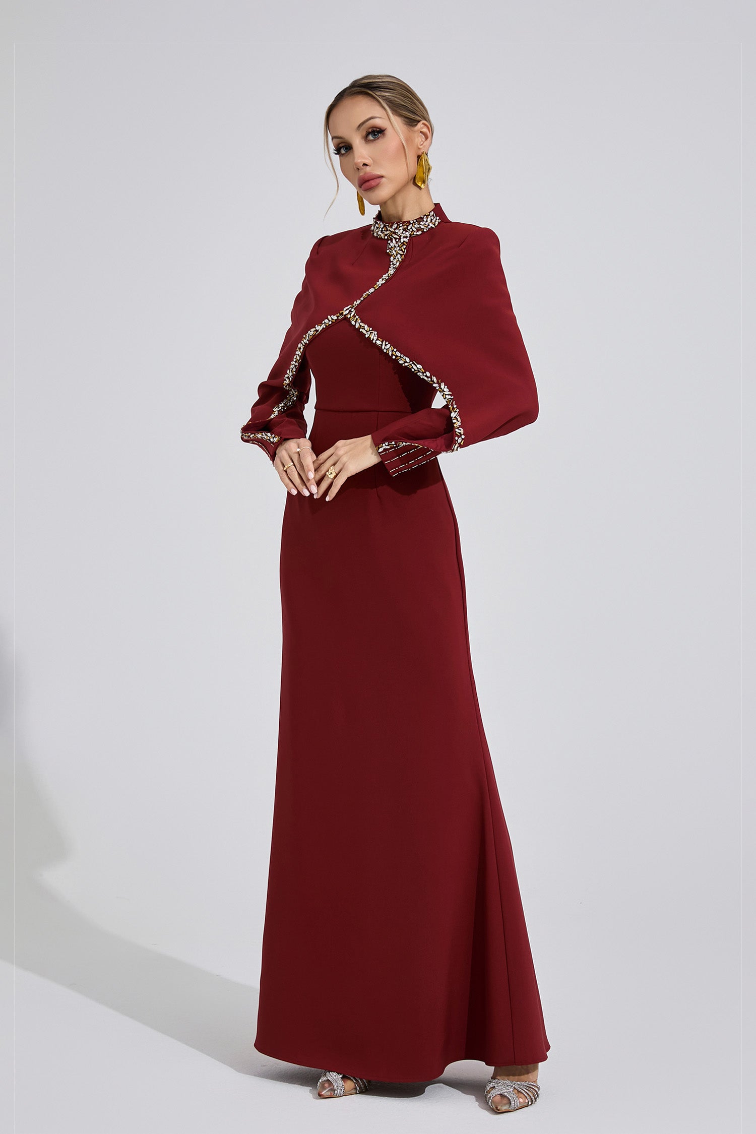 Gelistra Red Chain Maxi Dress