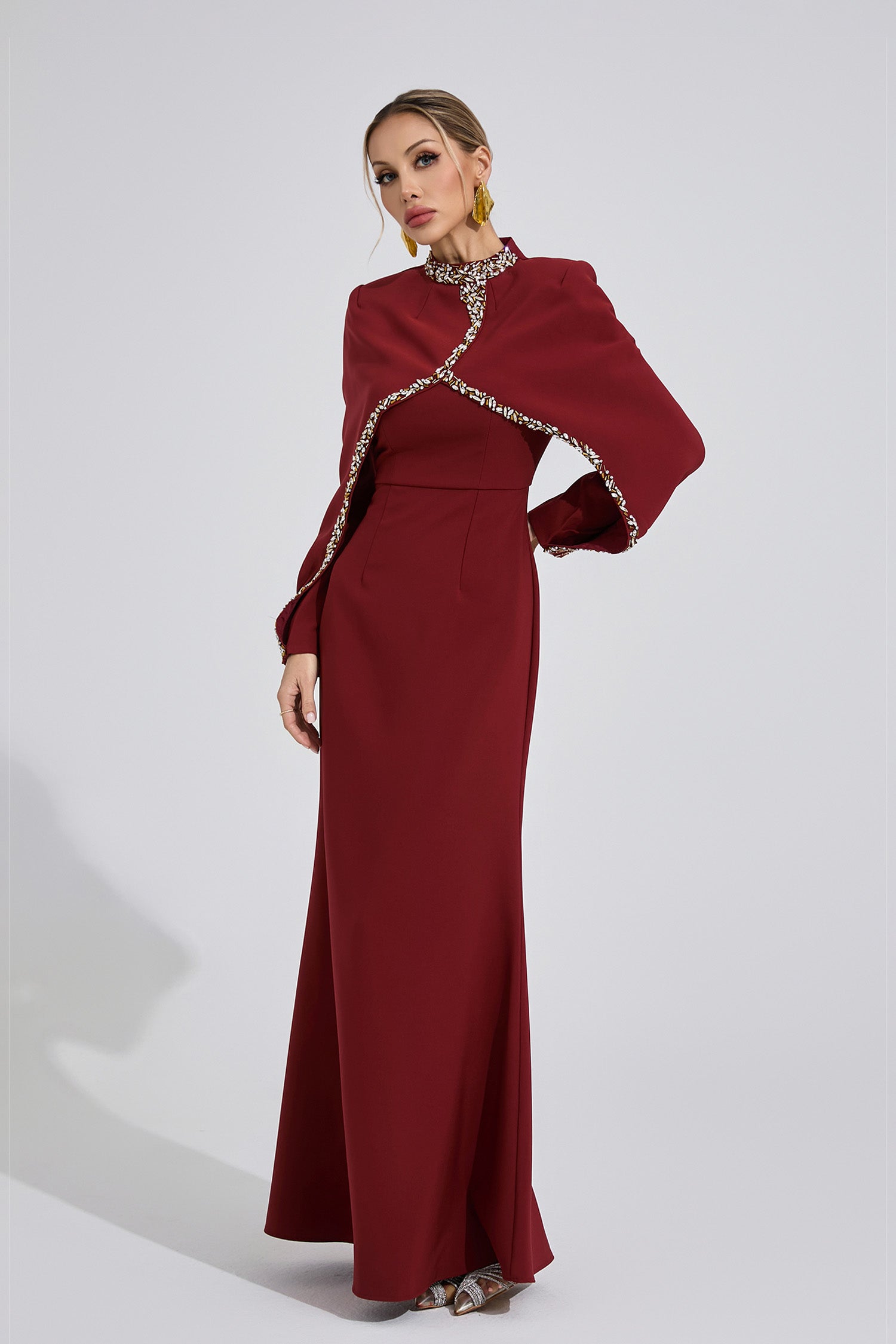 Gelistra Red Chain Maxi Dress