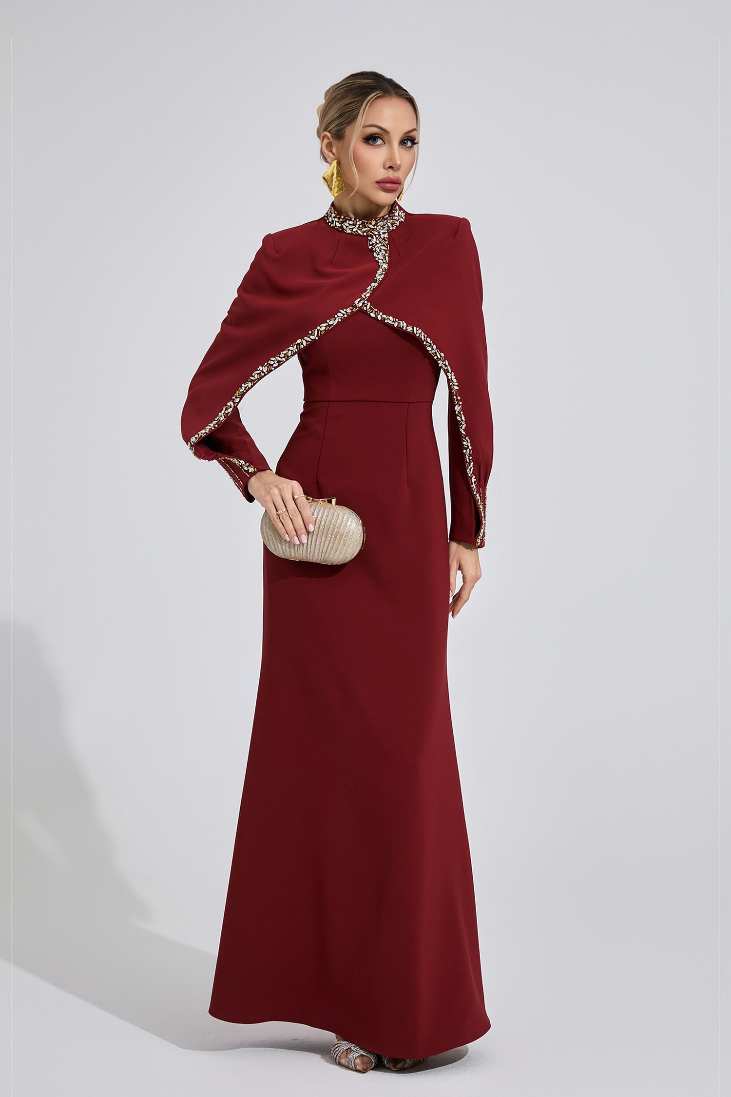 Gelistra Red Chain Maxi Dress