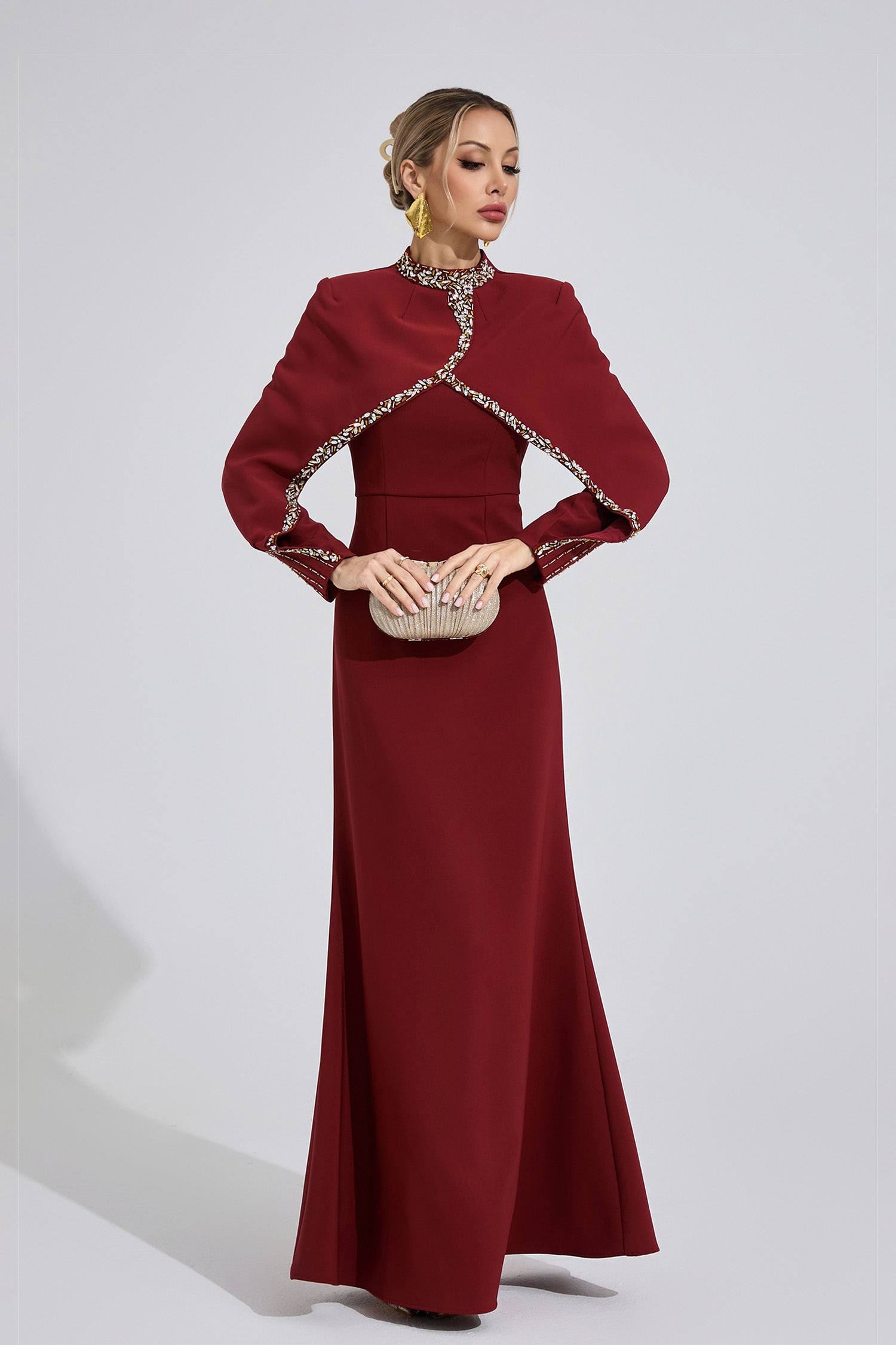 Gelistra Red Chain Maxi Dress