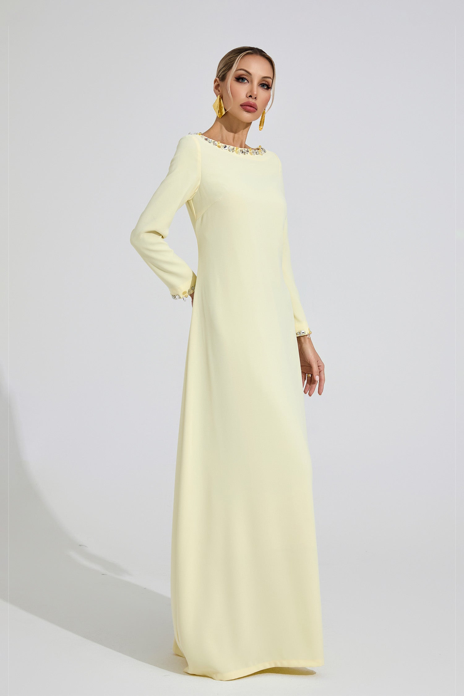 Quorvane Yellow Relaxed Maxi Dress