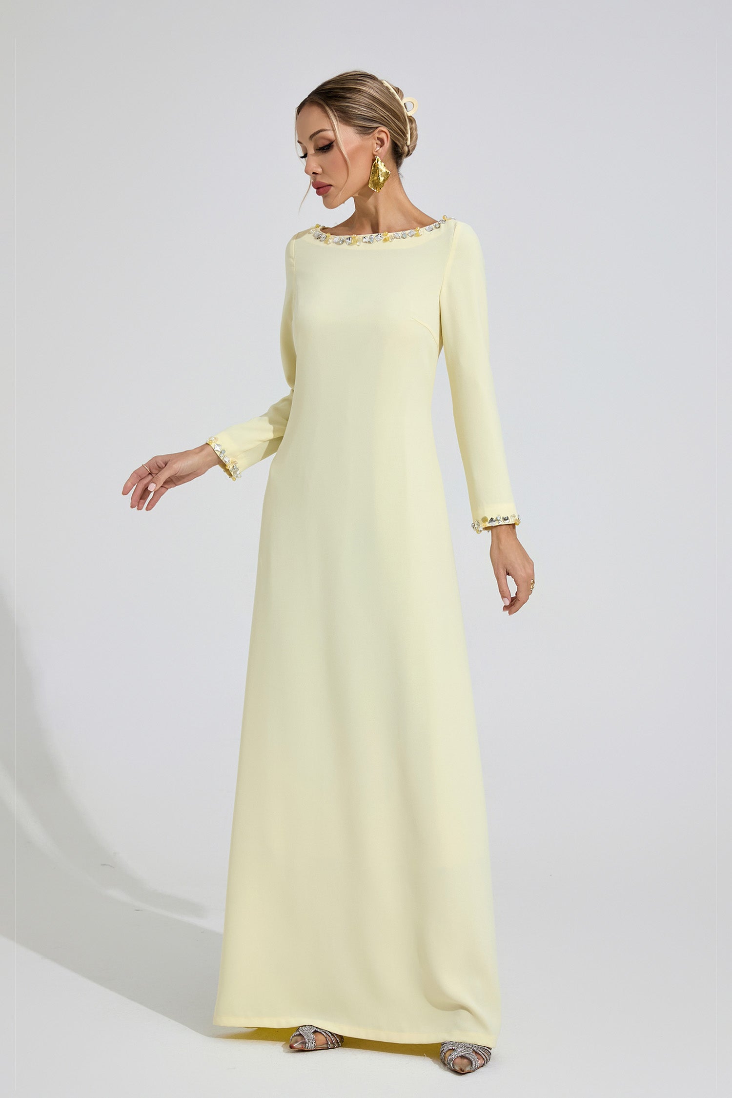 Quorvane Yellow Relaxed Maxi Dress