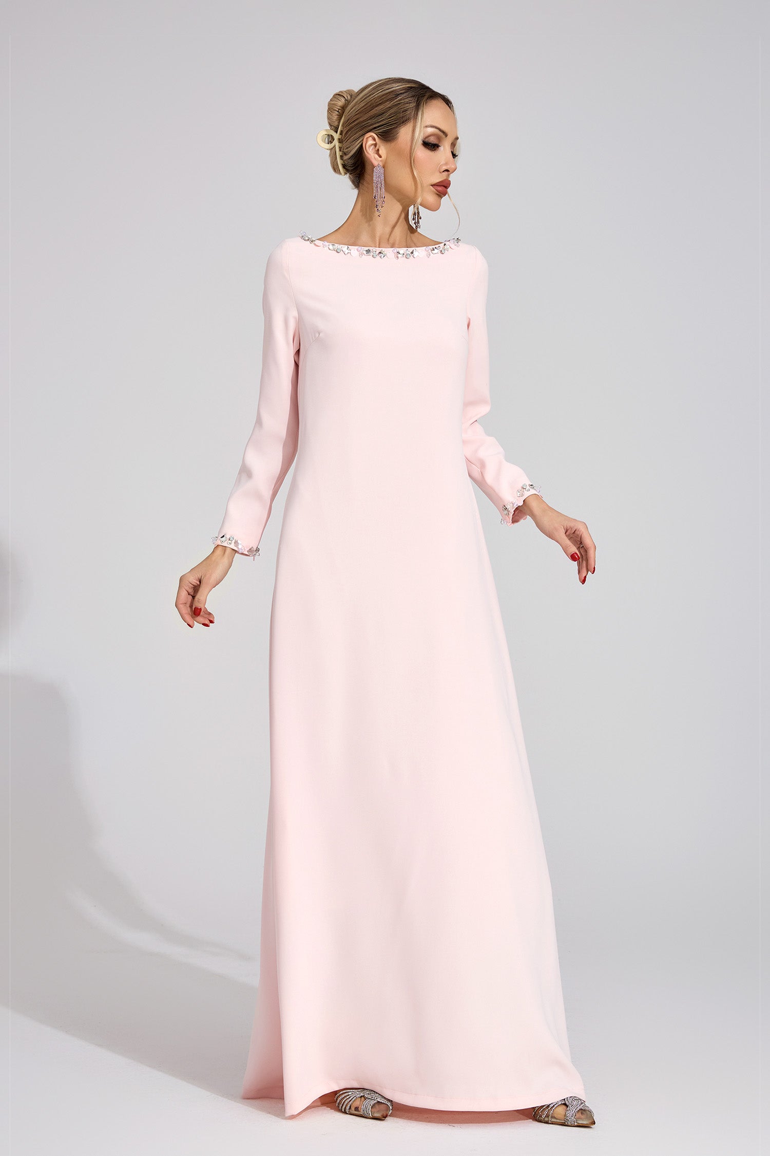 Quorvane Pink Relaxed Maxi Dress