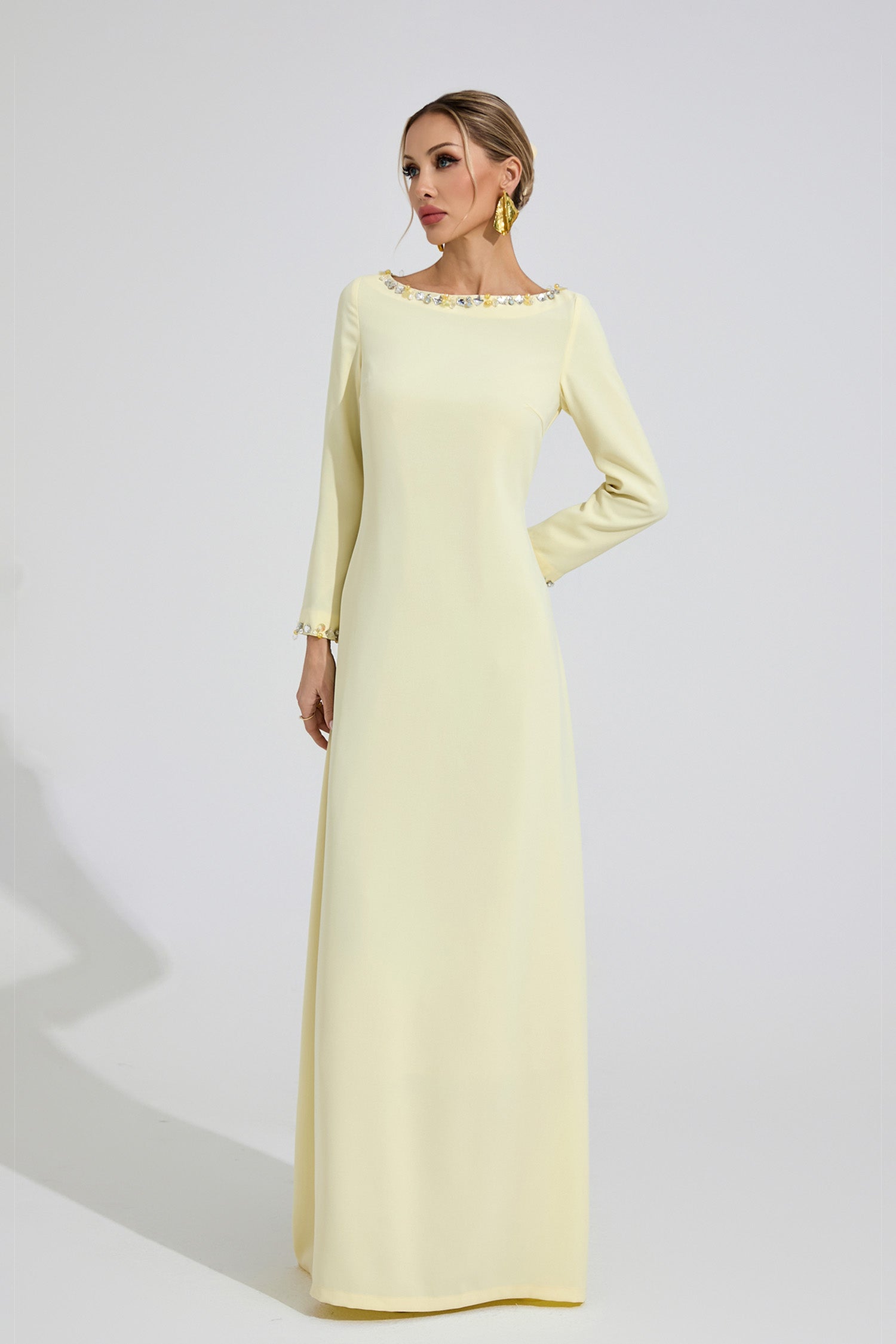 Quorvane Yellow Relaxed Maxi Dress