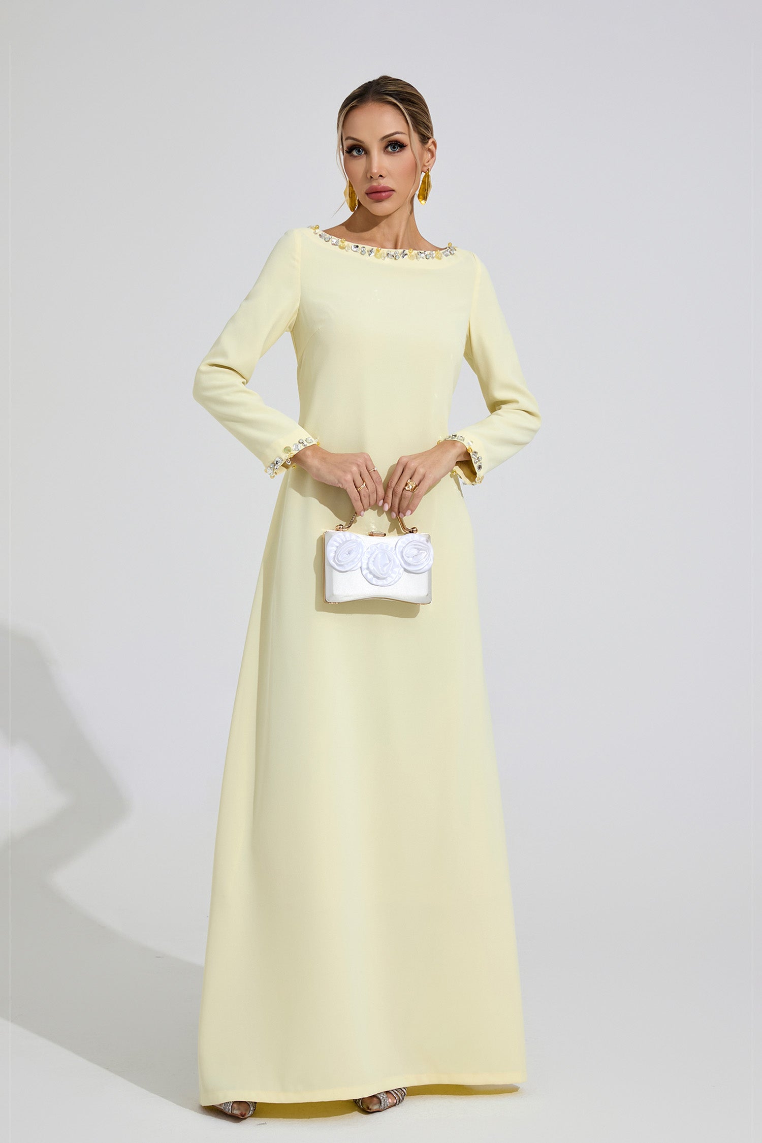 Quorvane Yellow Relaxed Maxi Dress