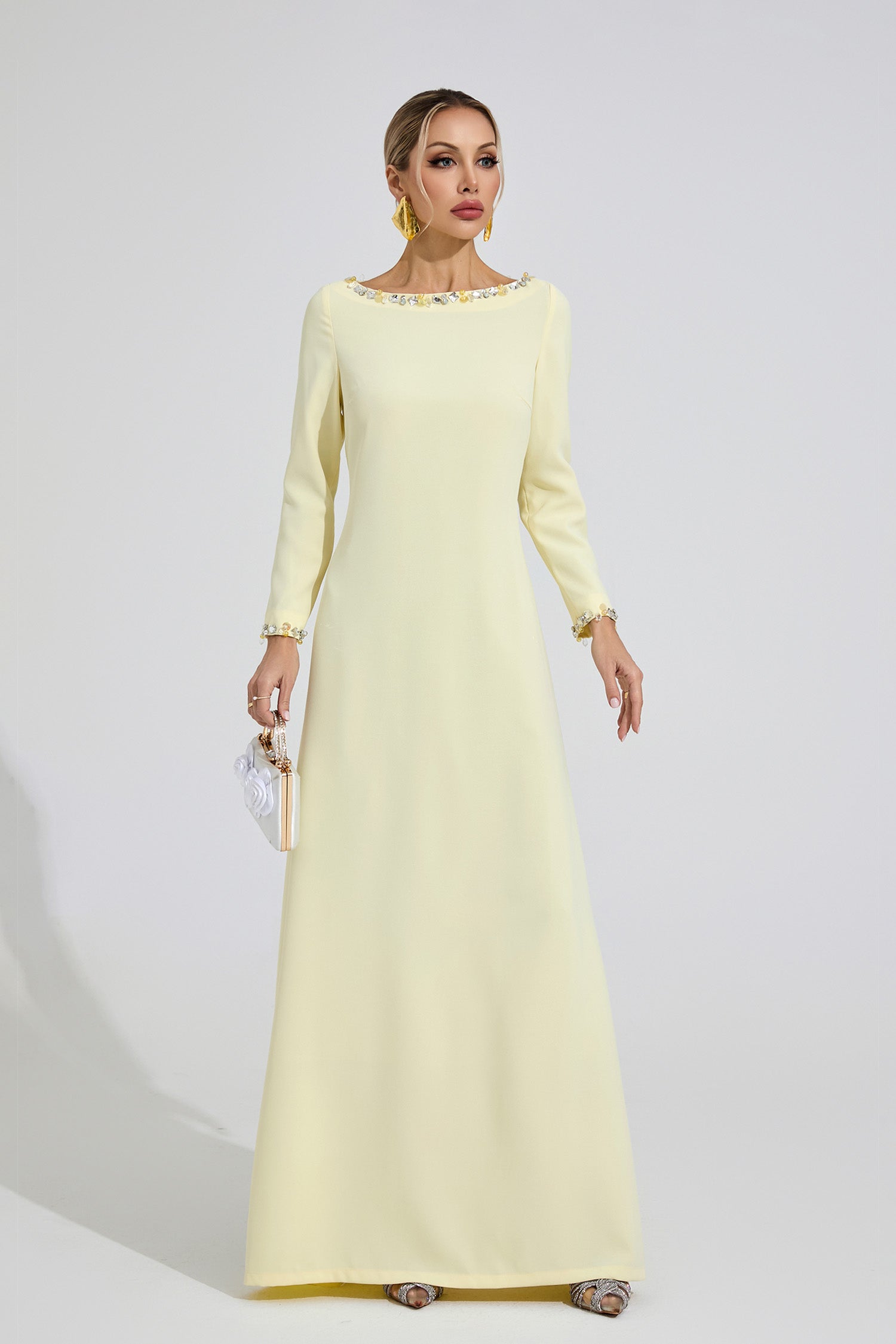 Quorvane Yellow Relaxed Maxi Dress