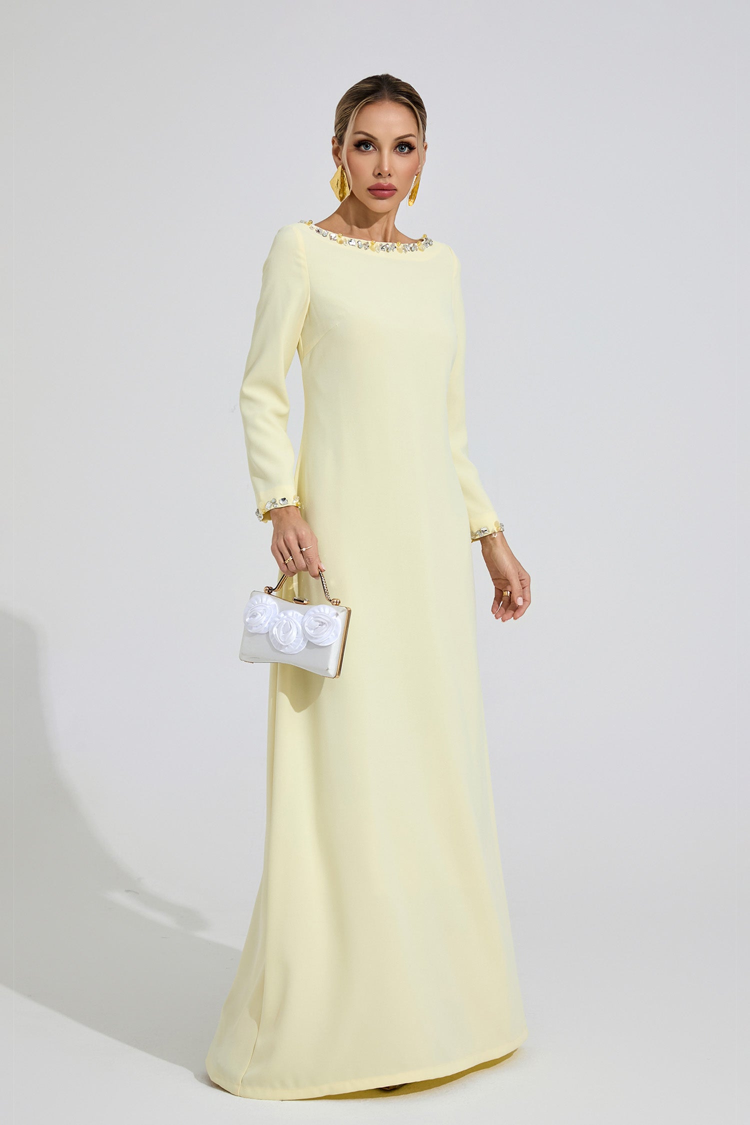 Quorvane Yellow Relaxed Maxi Dress