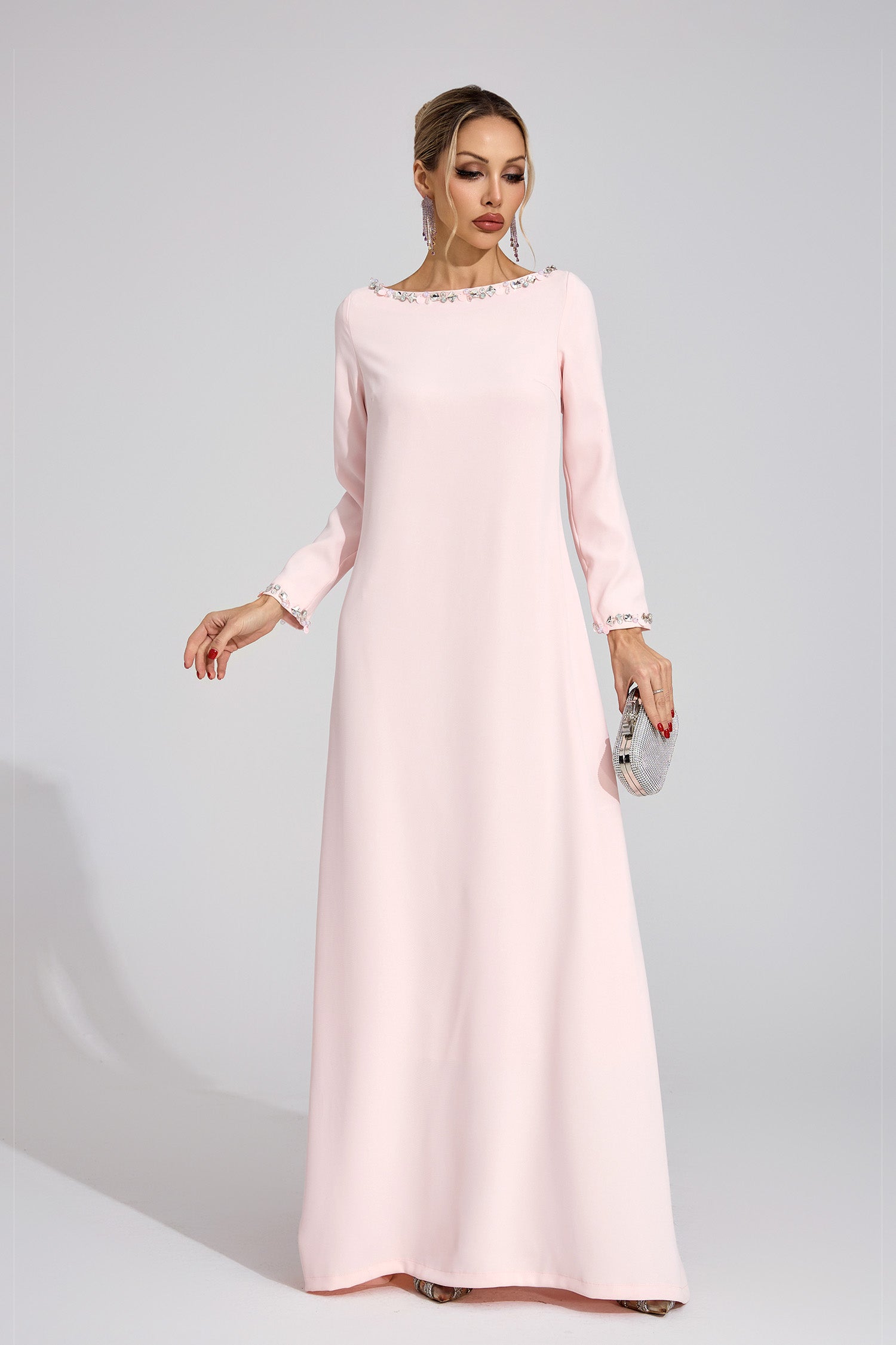 Quorvane Pink Relaxed Maxi Dress