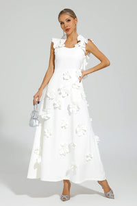 Ansel White Flower Slip Dress