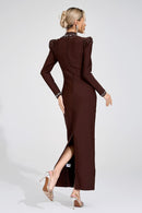 Domna Brown Bandage Maxi Dress
