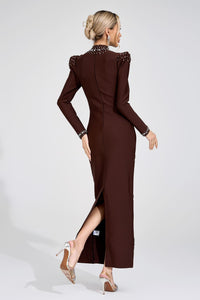 Domna Brown Bandage Maxi Dress