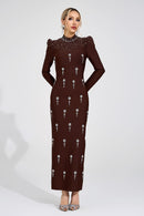 Domna Brown Bandage Maxi Dress